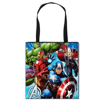 

Anime Superhero Hulk Iron Man Crossbody Bag Students Men Women High Capacity Tote Bag Foldable Shopping Travel Storage Bags