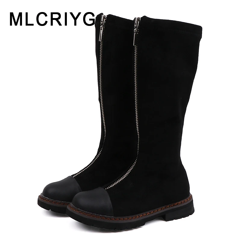 

New Autumn Kids Knee High Boots Baby Girls Princess Boots Children Brand Black Shoes Fashion Boots Sweet Soft Boots Casual Boots