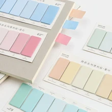 

120 Sheets Creative Memo Pad Sticky Notes Colorful Label Sticker Bookmarks Notepad School Stationery Office Supply 6Styles MDNG