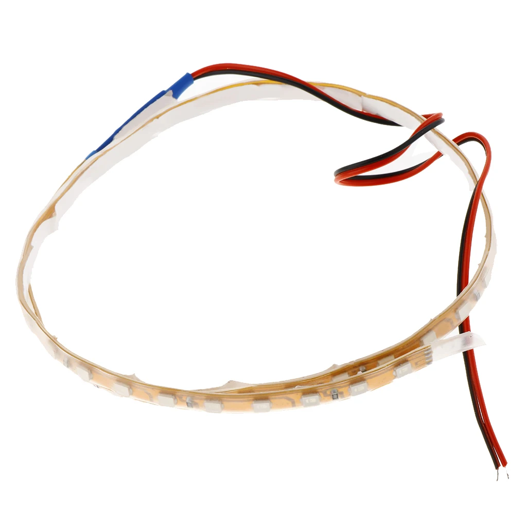 Multi-Color LED Motorcycle Ground Strip Light Kit w/Wire Blue & Red