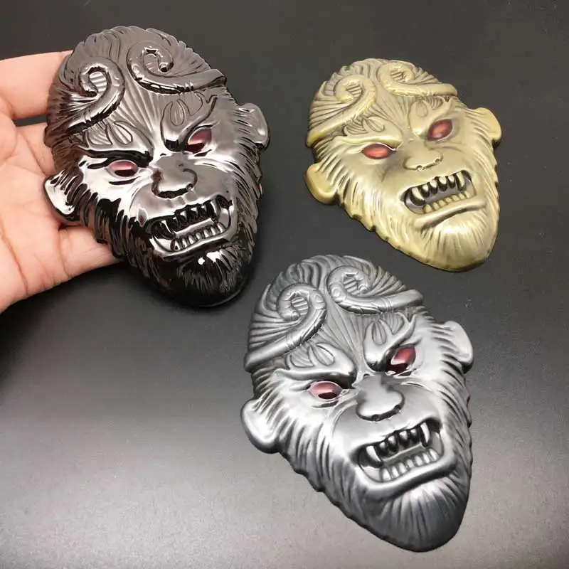 Adesivi Per Auto In Metallo 3D Cool Autobots Monkey King Sun Wukong Logo Badge Emblem Car Window Tail Decal Accessori Per Auto Moto