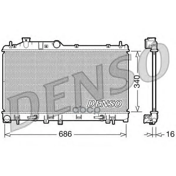 Радиатор Системы Охлаждения Subaru Legacy Iv,Outback Ii(Bl,Bp) Denso арт. DRM36008