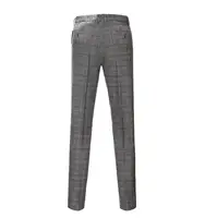 Men's Herringbone Pants Plaid Suits Trousers Wool Tweed Suits Pants With Hidden Expandable Waist For Wedding 2