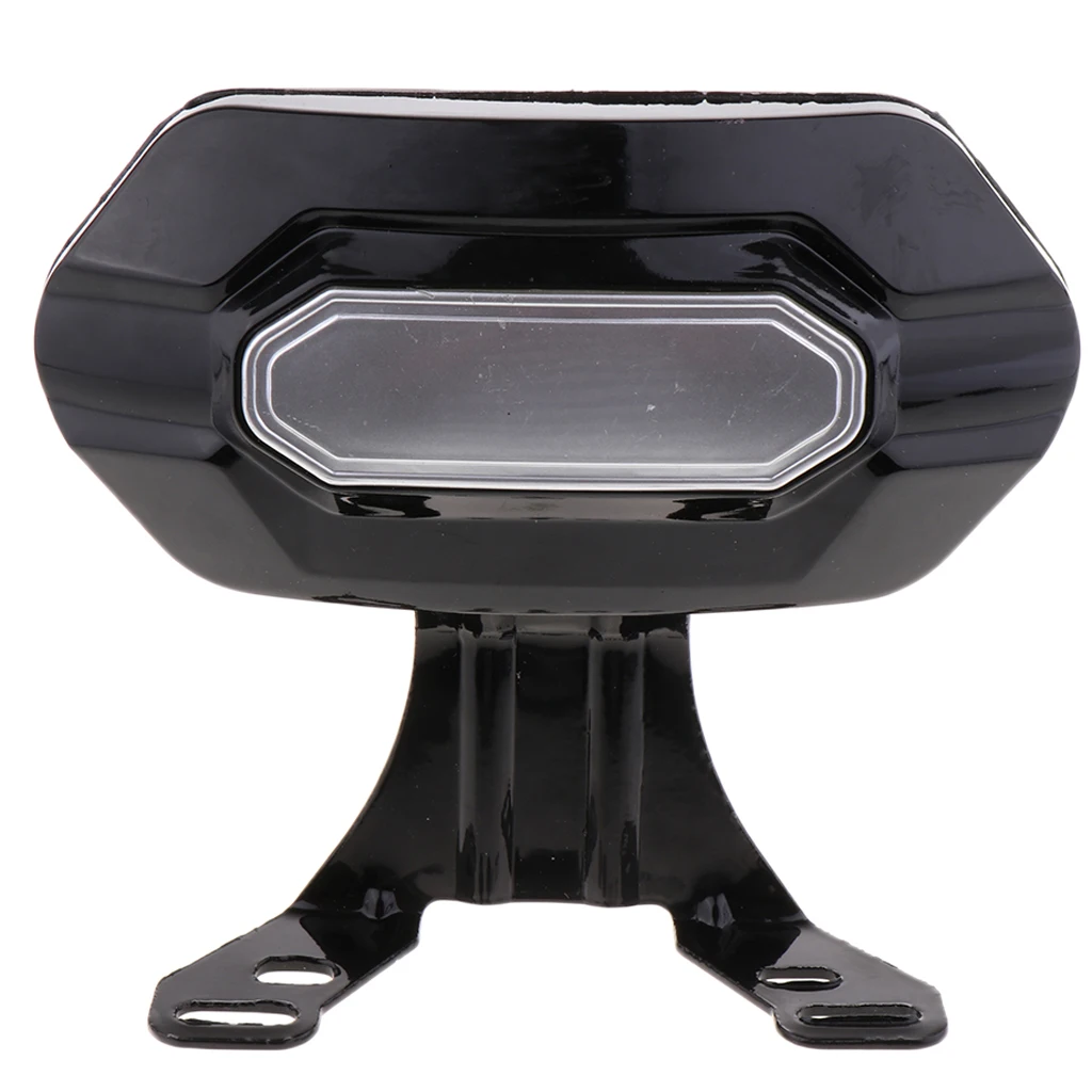 Universal Motorcycle Adjustable Rear Backrest Sissy Bar Cushion Pad - Black
