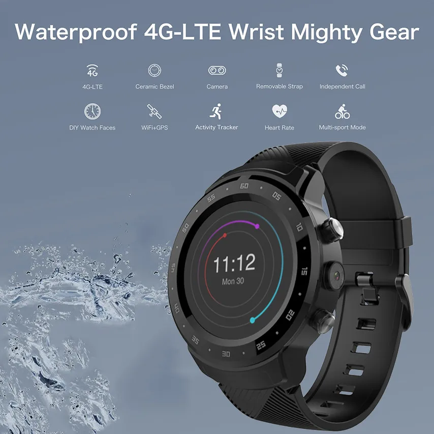 IP67 водонепроницаемый 4G SIM GSM звонки телефон смарт часы Wifi GPS спорт фитнес HD камера