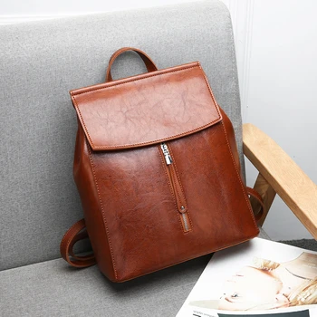 

New Woman Backpack High Quality Leather Brand Female Backpacks High Quality Schoolbag Large Capacity School Bag Travel Bag