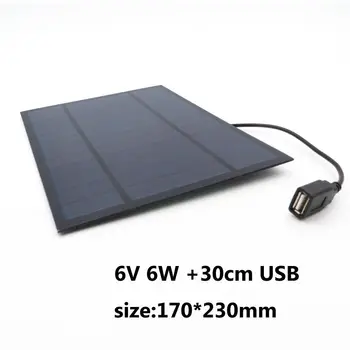 

FREE energy 6v 6w Solar Cell Module Polycrystalline Solar Panel with USB