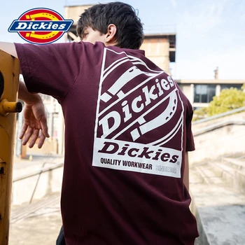 

Genuine Dickies Men's Summer New Printed Short Sleeve T Cotton Comfortable Short Sleeve High Quality Breathable Clothes