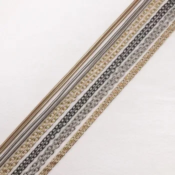 

120cm Chain Accessories for Bags Gold Silver Belt Straps For Bag Parts Accessories Bags Chains Hardware For Women Handbag 10 pcs