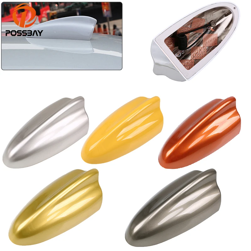 Posbay Universal Roof Shark Fin Antenna Radio Signal Antenne Per Bmw Peugeot Opel Super Antenne Car Truck Van Accessori