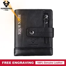 Гравировка, подарок, мужской кошелек из натуральной кожи, кошелек для монет, маленький держатель для карт, портфель, Portomonee, мужской кошелек, карман для денег