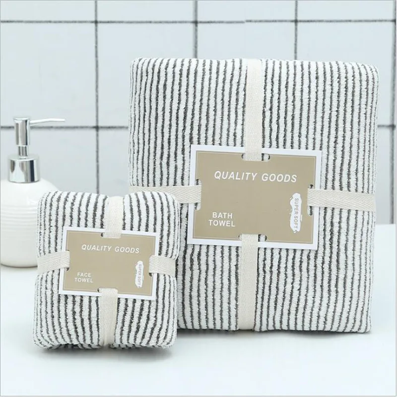 Bamboo Charcoal Terry Bath Towel Set Adult Bamboo Carbon Fiber Bathroom Towel Microfiber Hair Face Hand Bath Set