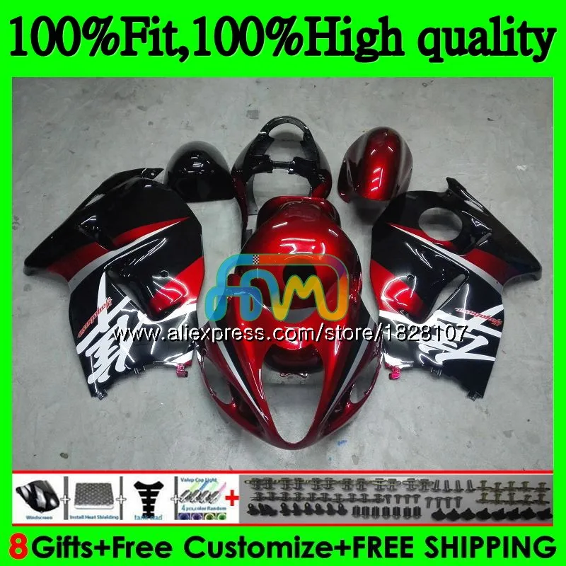 Инъекции для SUZUKI Hayabusa GSXR-1300 GSXR 1300 56BS. 101 GSXR1300 08 09, 10, 11, 12, 2008 фабрики "красный 2009 2010 2011 2012 обтекатель