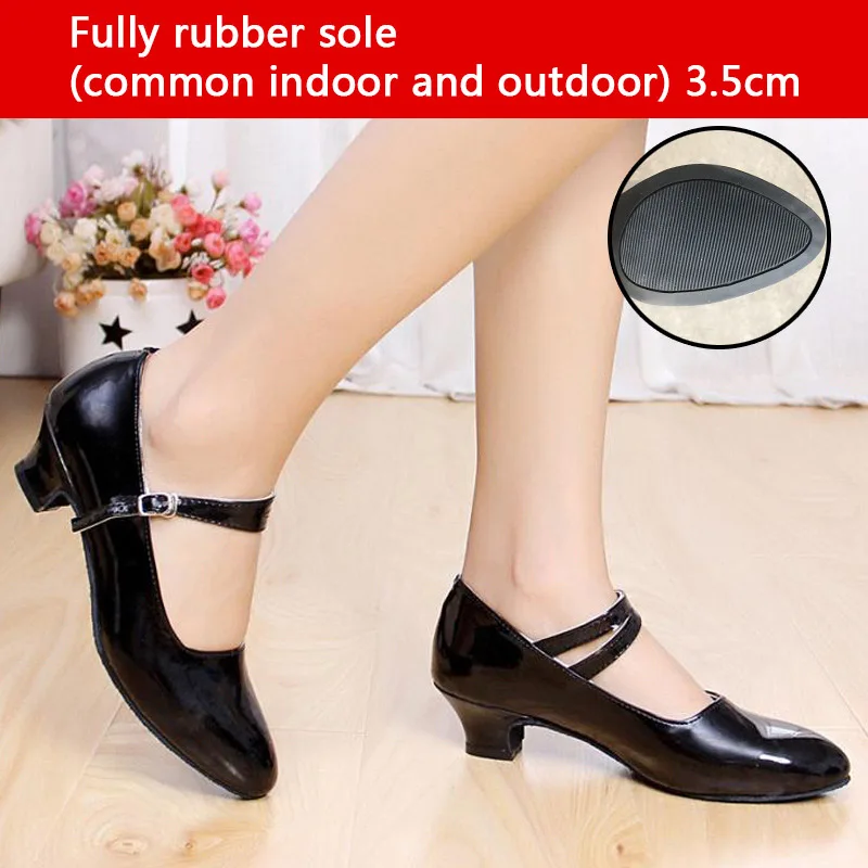 SY Rubber sole 3.5cm Женская обувь для латинских танцев, современный танец, латинский танец, танго, танцевальная обувь для женщин, взрослых, профессиональная сальса, современный водопроводный кран, танцевальная обувь - Цвет: SY Rubber sole 3.5cm