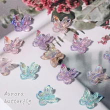 

2021 New 3D Resin Double Butterfly Symphony Nail Art Charm Double Butterfly Nail Art Decoration DIY Nail Art Design Accessories