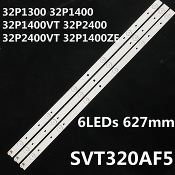 

(New kit) 3pcs 6LEDs 627mm LED backlight strip for Toshiba 32"TV SVT320AF5 32P1300 32P1400 32P1400VT 32P2400 32P2400VT 32P1400ZE