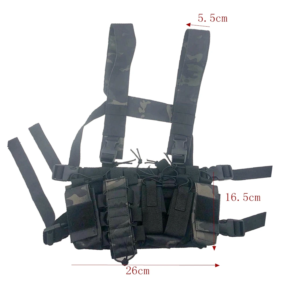 Тактический жилет Easy Chest Rig военный переноска Мультикам зеленый черный
