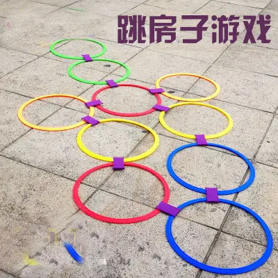 Children's play teaching aids plaid kindergarten hopscotch creative plaid group activities jumping lattice toys