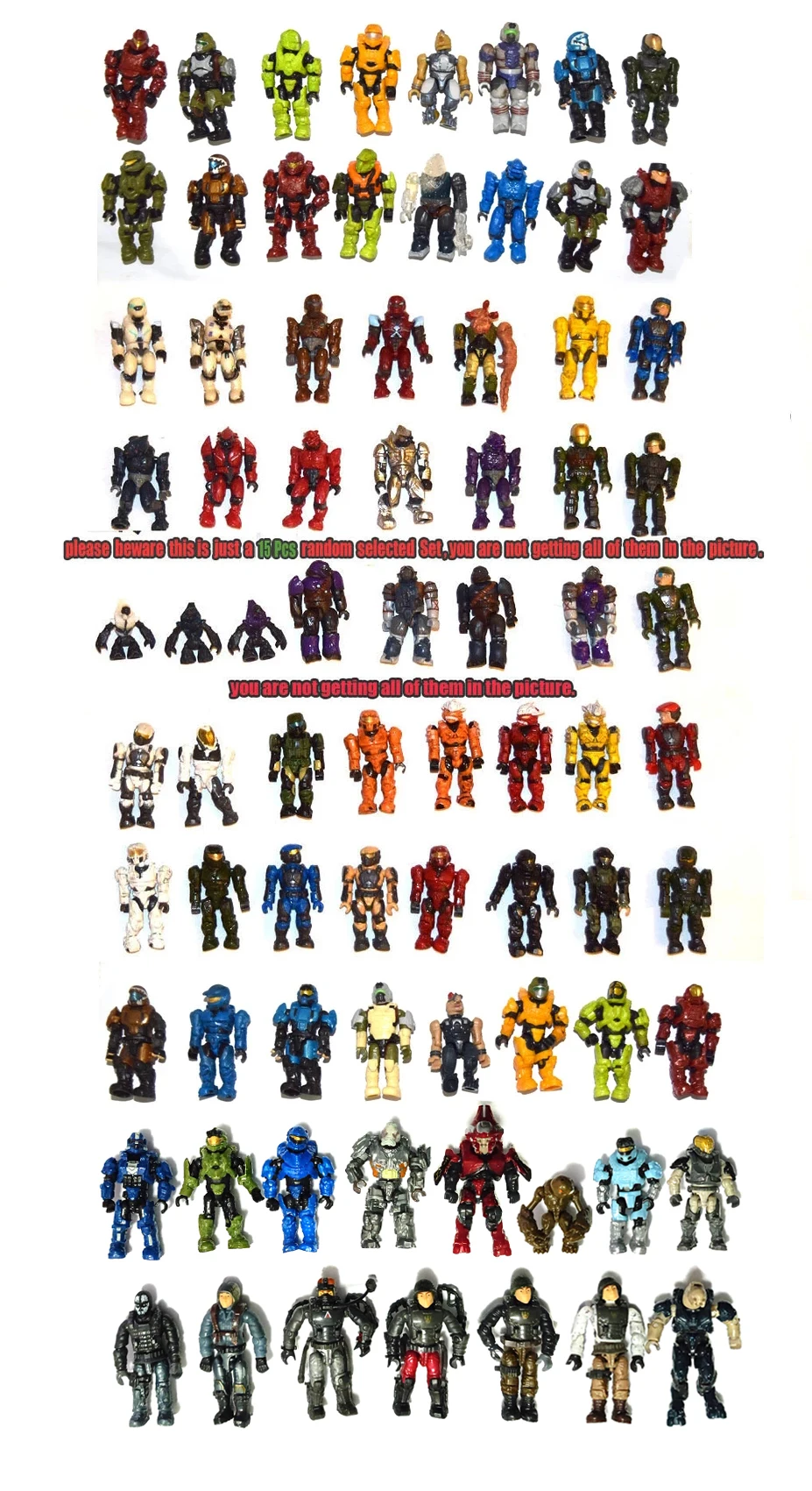 Action-Figure HALO Grunts Spartan Master Mega Bloks Brute Elite Arbiter Lot 15-Random