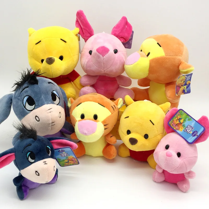 

10-20cm plush toys animal plush bear little donkey doll and piglet birthday gift boy girl toy WJ534