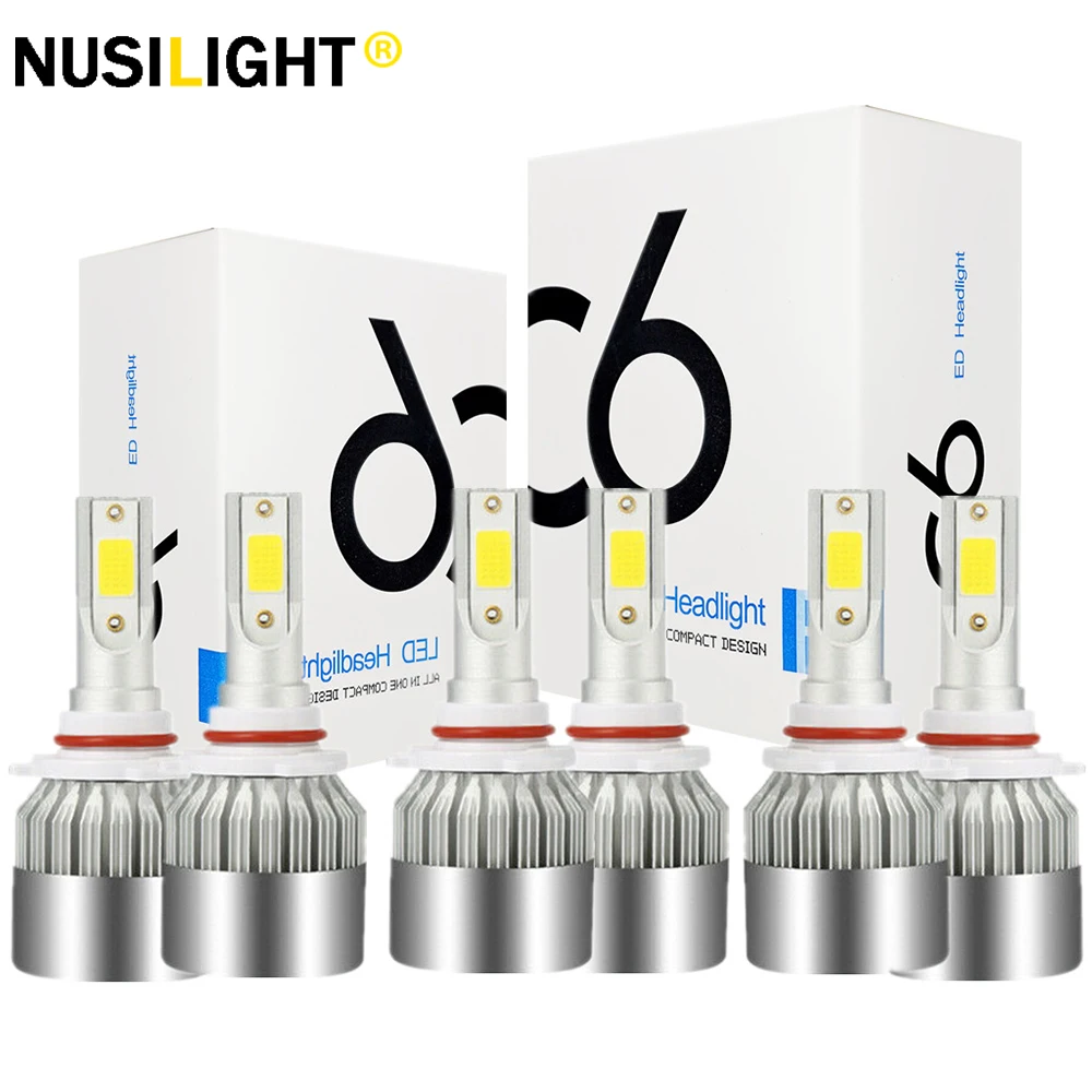 2 шт. Автомобильные светодиодные ламсветильник 12 В|Передние LED-фары для авто| |