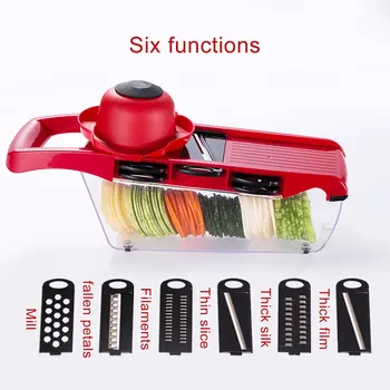 

Mandoline Slicer Vegetable Cutter with Stainless Steel Blade Manual Potato Peeler Carrot Cheese Grater Dicer Kitchen Tool