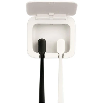 

UV Toothbrush Disinfection Rack Toothbrush-Free Cleaning Box for Couples Without Punching