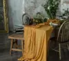 Romantic Wedding Rustic Boho Style Natural Cotton Elegant Decor Cotton Guaze Table Runners 24 x160inch Cheesecloth Tablecloth