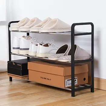 

New 3 Tier Plastic Shoe Rack Storage Organizer Stand Holder Black Light