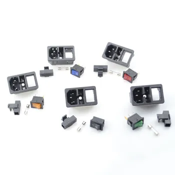 

Delivery IEC320 C14 With 10A Fuse! Rocker Switch Fused Power Switch Socket Fuse Switch Electrical equipment