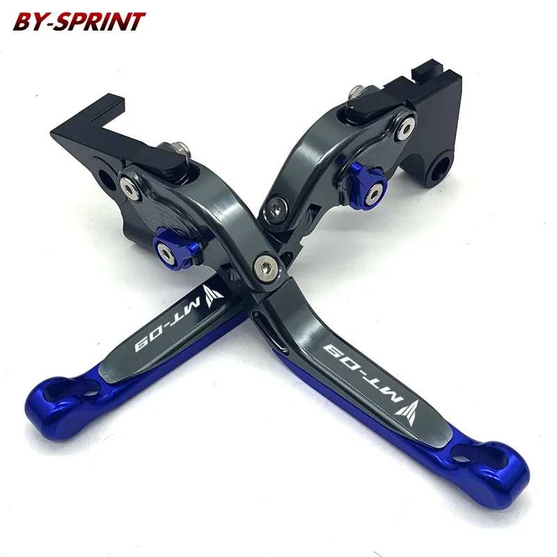 Hot sales Motorcycle For MT-09 TRACER FJ-09 15-19 FZ-09 14-19 Accessories CNC Brake Clutch Levers Adjustable Folding Extendable - Цвет: Tianium-Blue