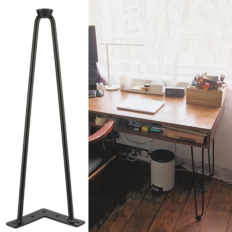 4Pcs/Set 20/30/50cm Iron Table Desk Legs Chair Laptop Hairpin Anti Slip Home Accessories For DIY Handcrafts HWC | Мебель