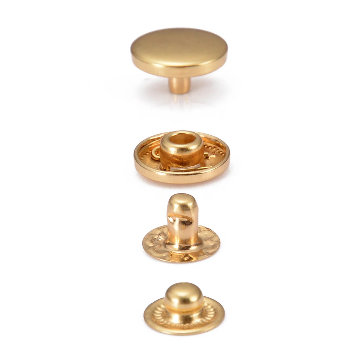 40pcs/kit Metal Rivet Snap Fasteners Kit Multi Snaps Buttons Cap Stud DIY Press Studs Leather Craft Fixing  Tools Accessories