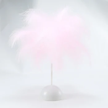 

Christmas Gift Girl Heart Room Layout Ins Decorative Lamp Feather Small Table Lamp Birthday Gift Romantic Creative Led Lantern