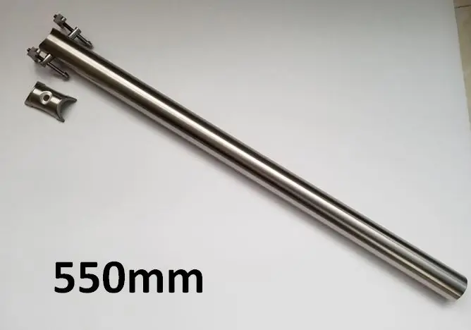 all titanium 550mm Ультра светильник титан/Ti 31,8 мм* 520 мм/550 мм/600 мм Подседельный штырь для Brompton складной bike-295g - Цвет: all titanium 550mm