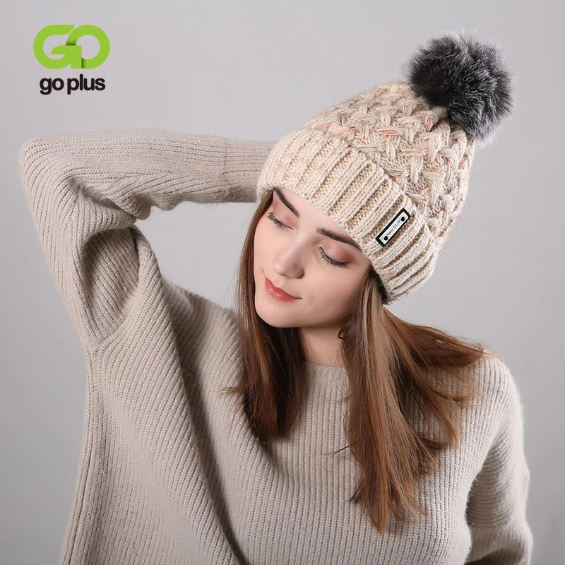 

GOPLUS Knitted Women's Winter Hat Warm Casual Solid Caps Women Czapka Zimowa Gorros Mujer Invierno Chapeau Femme C8266