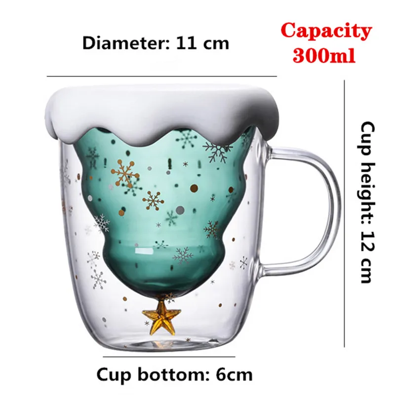 3D двухслойная Очаровательная чашка панды инновационная Рождественская елка для