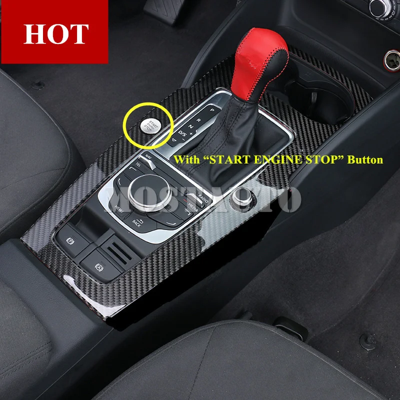 Для Audi A3 S3 консоль из углеродного волокна коробка переключения передач рамка