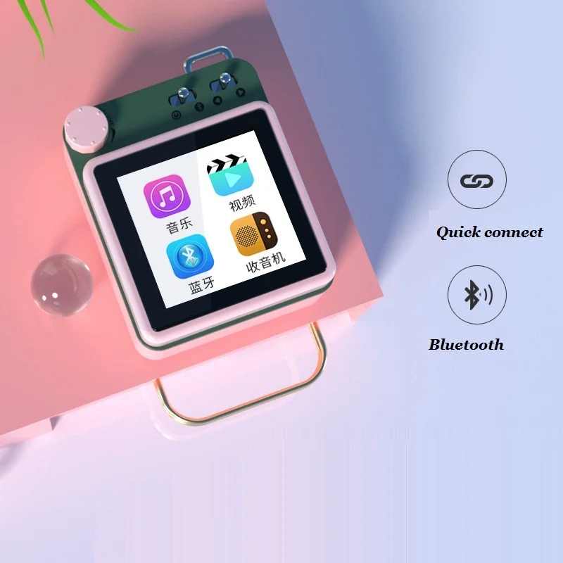 Mahdi 8 Гб Bluetooth MP3 плеер динамик будильник MP3 сенсорный экран музыкальный плеер HiFi портативный Walkman Поддержка электронной книги рекордер