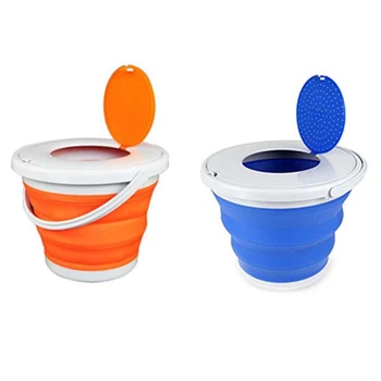 

Portable Folding Bucket Foldable Basin Tourism Outdoor Folding Bucket with Lids Fishing Camping Car Wash Bucket Outdoor Camping