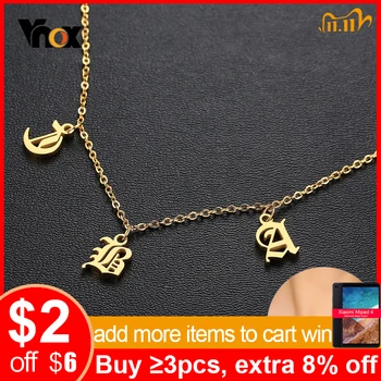 

Vnox Customize Initials Name Neckalces For Women Name Abbreviation Custom Chokers Stainless Steel Stylish Unique Gift Adjustable