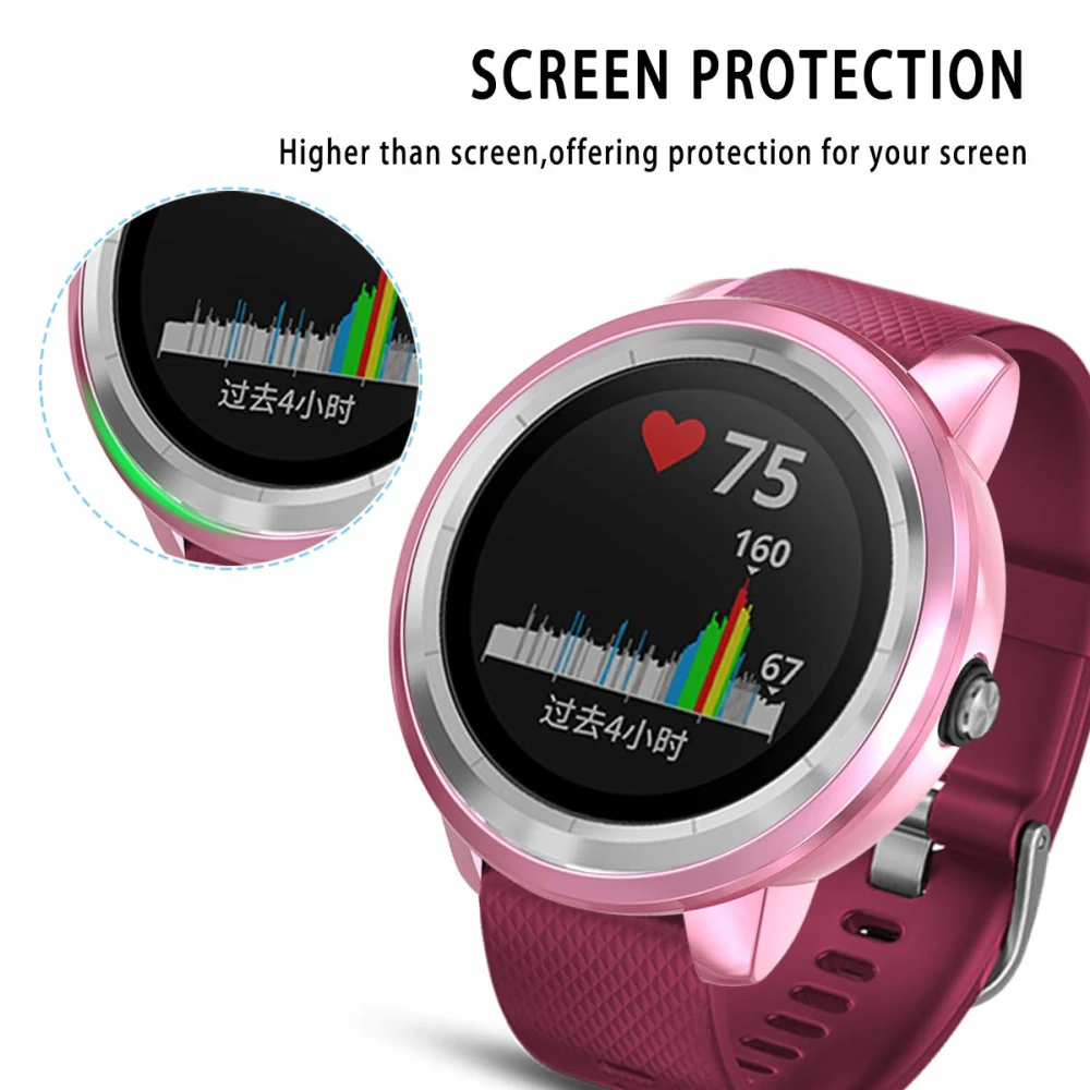 ТПУ Рамка защитный чехол для Garmin Vivoactive 3 Чехол бампер для Garmin Vivoactive3 Smartwatch оболочка часы ремешок аксессуары