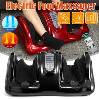 

Hot! Electric Health Care Antistress Muscle release Therapy Rollers Shiatsu Heat Foot Massager Machine Device Christmas Gift