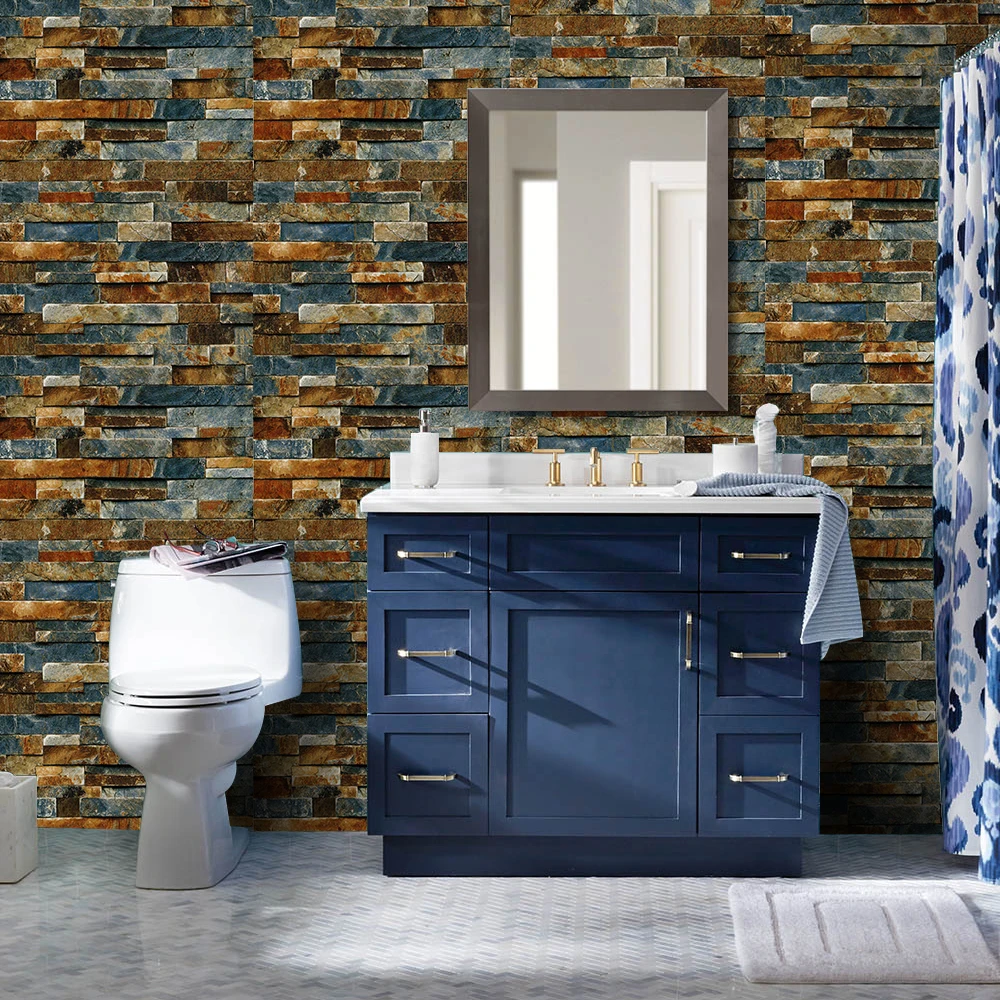 Обои из искусственного кирпича виниловые самоклеящиеся 3D обои разных цветов для