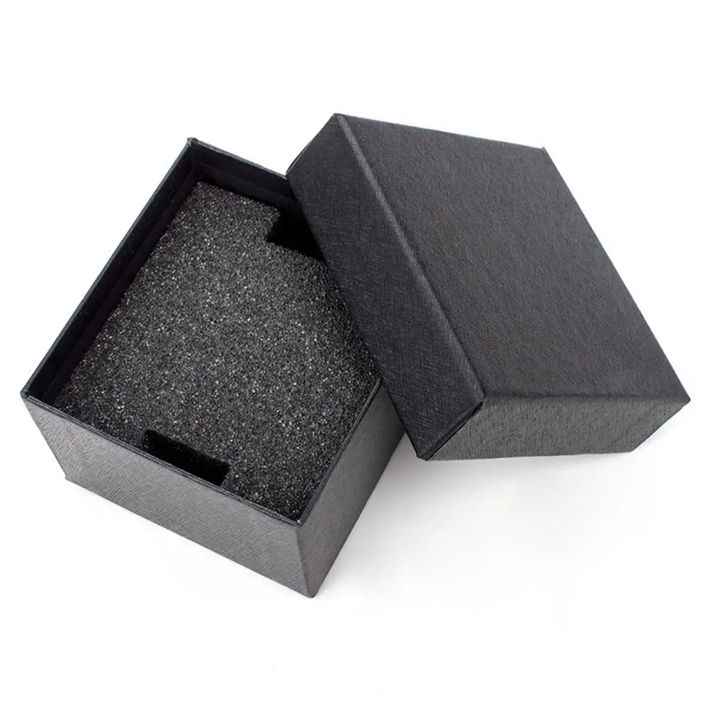 Bluelans квадратные черные пылезащитные часы дисплей коробка портативный бумажный подарок часы Органайзер модные ювелирные сумки для