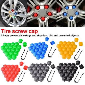 

20pcs 21mm Wheel Nut Bolt Car Wheel Hub Screw Cover Protective Bolt Caps Hub Screw Protector Dust Proof Bolt Rim