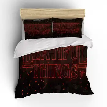 

Horror Movie Stranger-Things 3D Bedding Set Printed Duvet Cover Set Pillowcase Bedcloth Twin Full Queen King Size Dropshipping