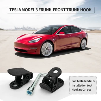 

2Pcs For Tesla Model 3 2020 Car front Trunk Hooks Clip Bolt Covers Front Trunk Hook Auto Fastener Bolt Covers