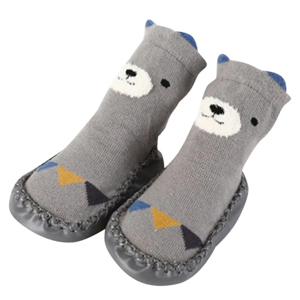 Носки для малышей Новинка, детские мягкие толстые теплые нескользящие носки с изображением животных для маленьких девочек и мальчиков зимние носки для малышей