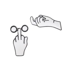 Lavieen Accessories Source Factory Wholesale Origional Funny Tease Gesture Brooch Women's